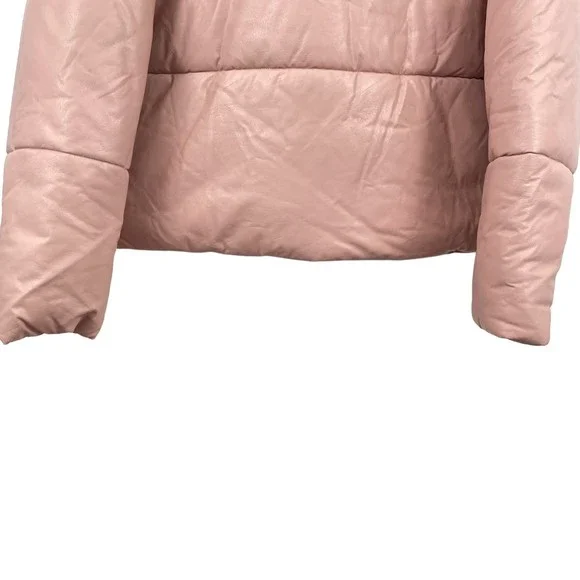 24.NWT Cami NYC Cecilia Vegan Leather Puffer Pink XL Polyurethane Faux Leather - Picture 6 of 12